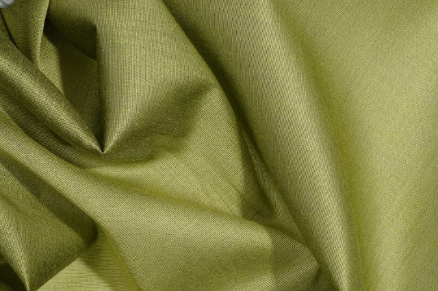 Peridot Green Cotton Silk Fabric