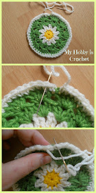 Crochet Daisy / Flower Coaster -  Free Pattern with Tutorial