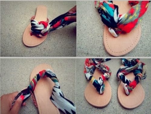 DIY Cute And Sweet Fabric Template Sandals | DIY Crafts List