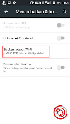 3. Selanjutnya silakan kalian pilih Siapkan Hotspot Wi-Fi