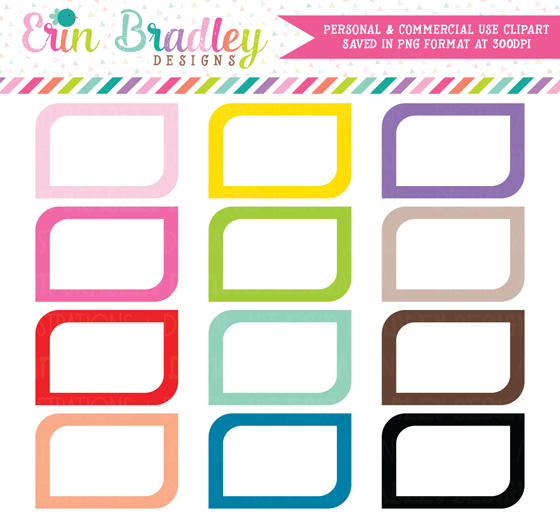 Erin Bradley Designs New! Rounded Boxes Clipart