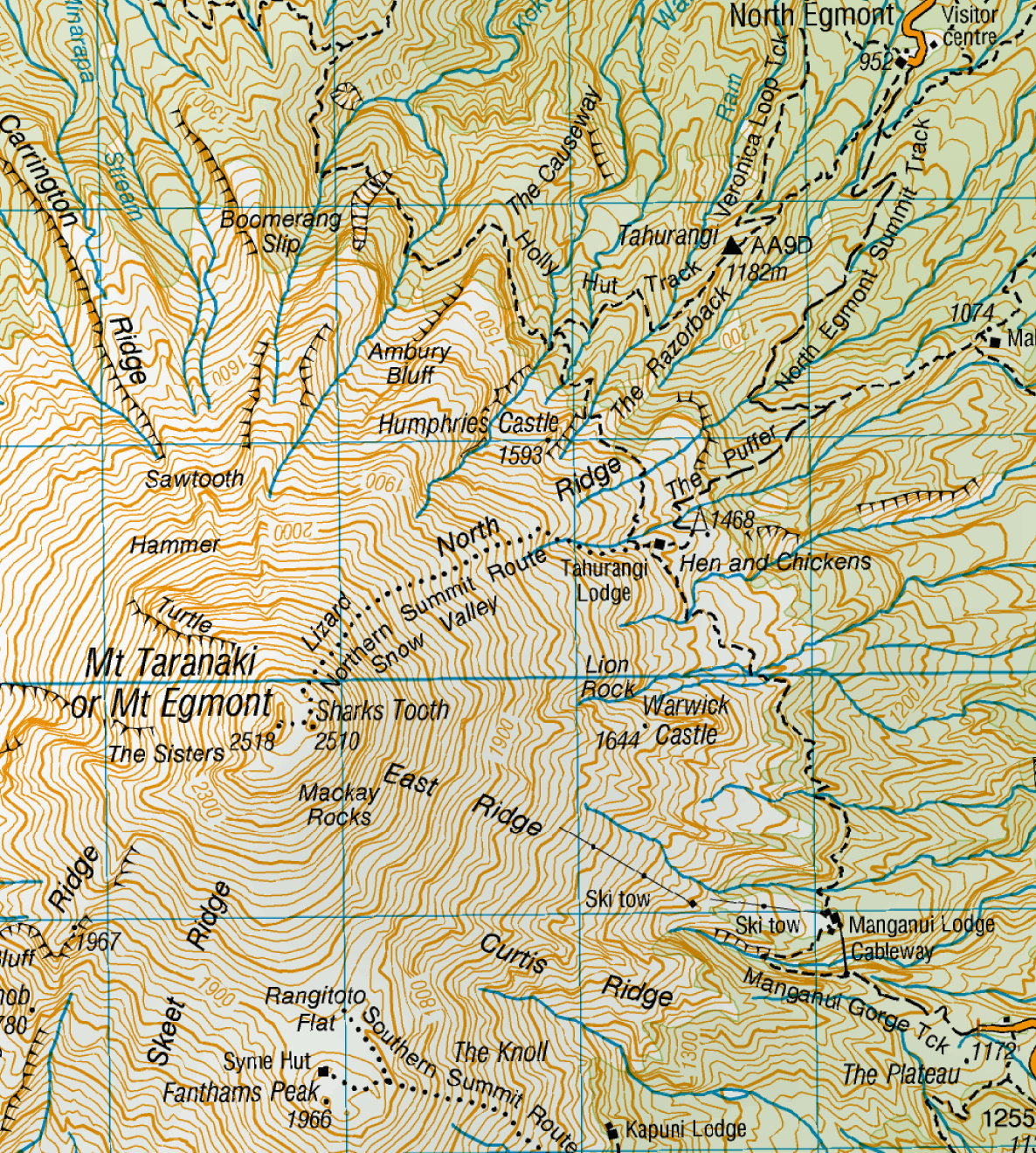 Mountains Mt Taranaki & Sharks Tooth, New Zealand North Island