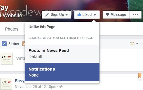 Get Page Notifications