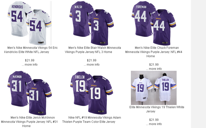 Minnesota Vikings Nike Elite Jerseys are for