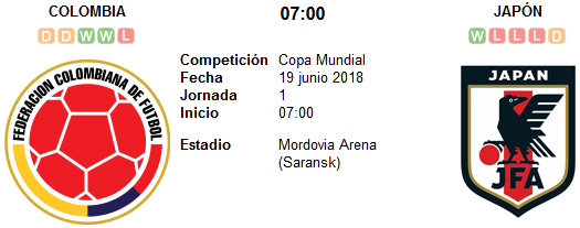 Colombia vs Japón en VIVO Colombia vs Japón en VIVO
