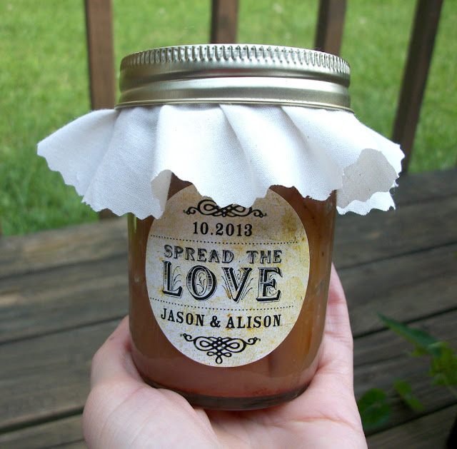 custom wedding jar label