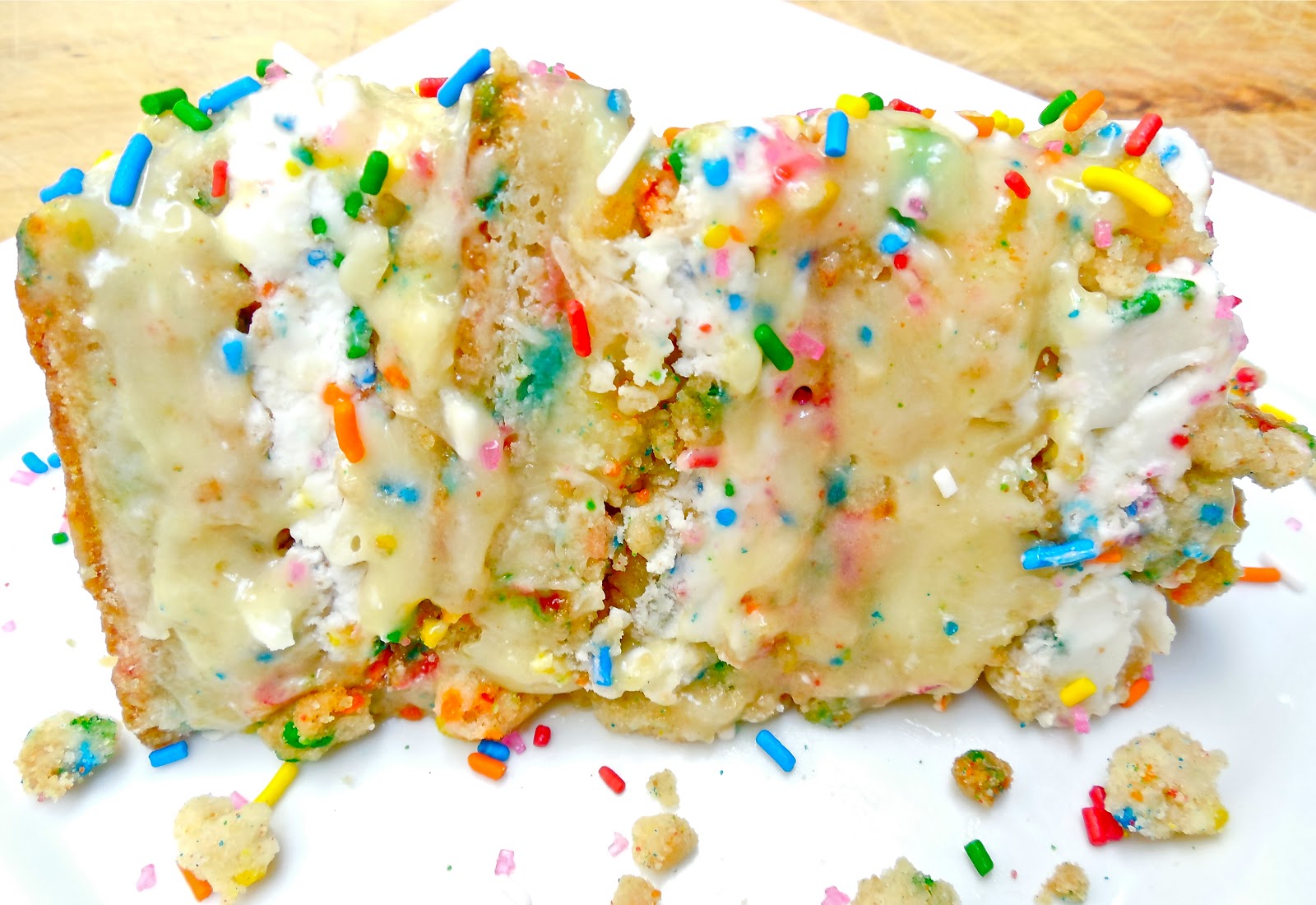 Haute + Heirloom “Momofuku Style” Gooey Butter Funfetti Layer Cake