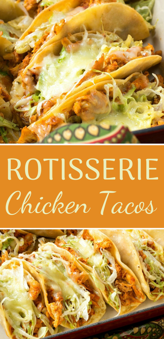Easy Rotisserie Chicken Tacos #lunchideas #dinner