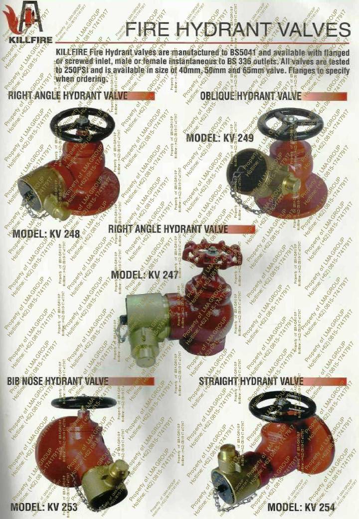 Profesional Fire Equipments & Fire Products KILLFIRE "Fire Hydrant