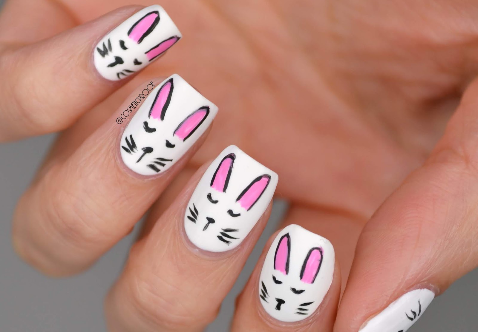 2. Glitter Bunny Nail Design - wide 3