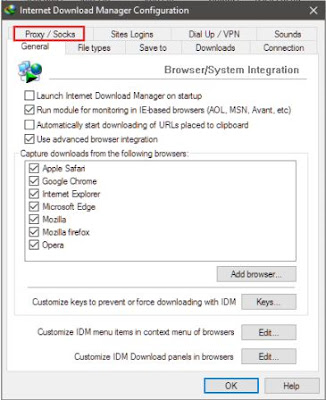 Tab Proxy/Socks IDM Tab Proxy/Socks IDM