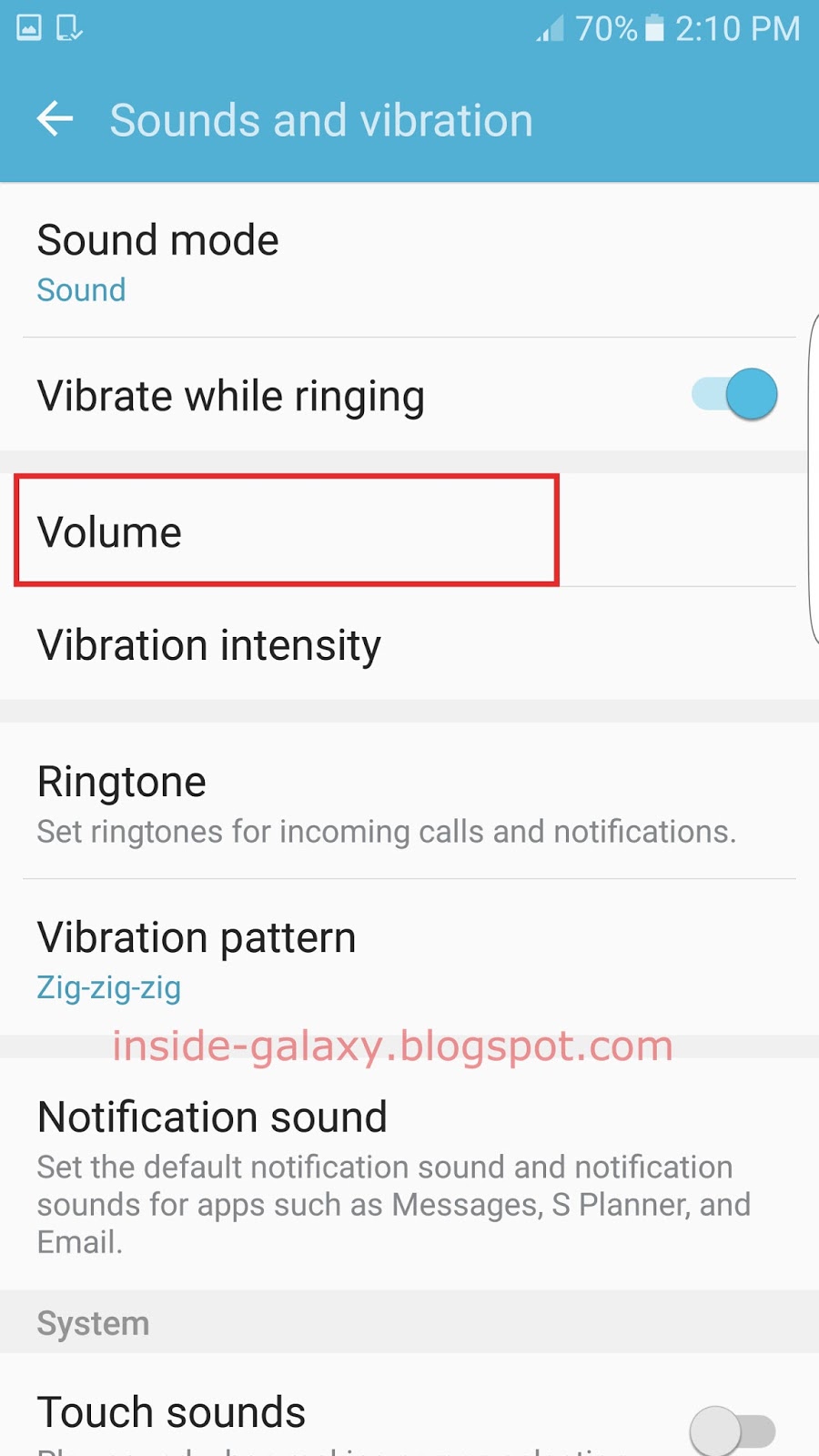 Inside Galaxy Samsung Galaxy S7 Edge How to Adjust Volume Level in