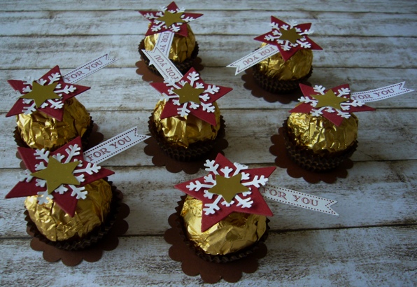 Stempelfroschsblog Tischdekoration Weihnachten Lindt Schokoriegel Und Ferrero Rocher
