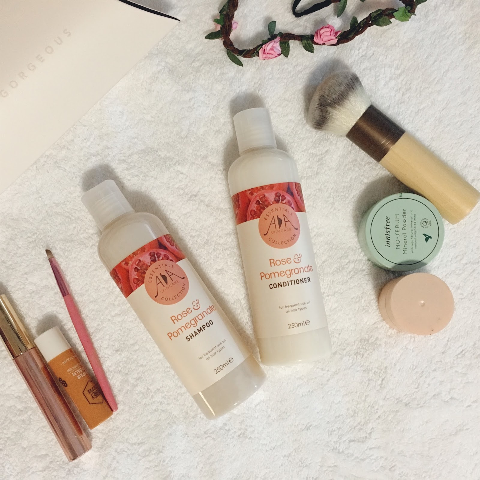 Rose and Pomegranate Hair Care Kit Review- Amphora Aromatics 