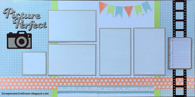 Picture Perfect layout using Zoe paper collection from CTMH #ctmhzoe - ScrapmomsCraftroom.blogspot.com