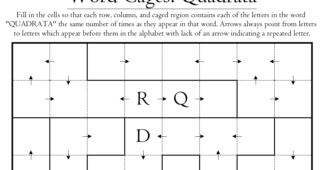 Directional Word Cages Quadrata