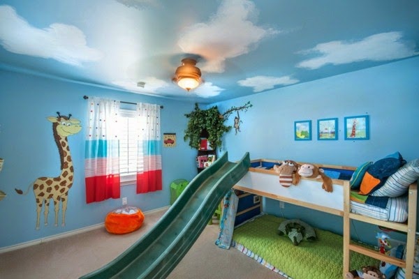Kids bed with slide – amazing photos