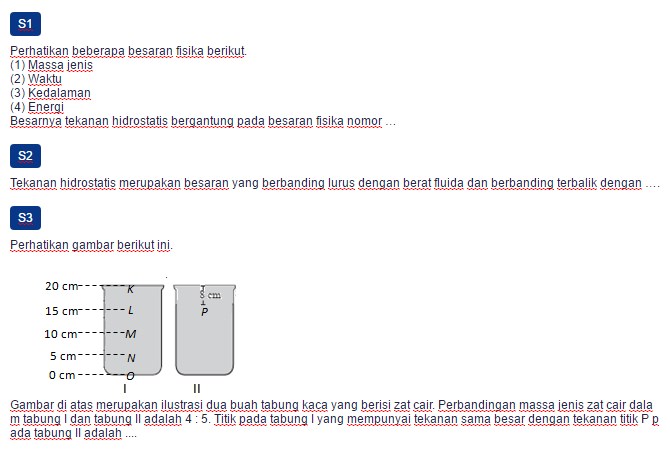 Contoh Soal Tekanan Hidrostatis Contoh Soal Tekanan Hidrostatis
