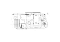 Современное тропическое бунгало план этажа архитектурный чертеж