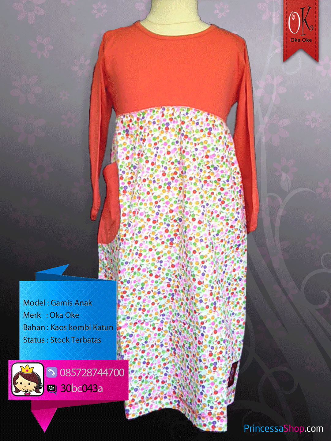 Baju Gamis Anak Perempuan Remaja dan Balita Bahan Kaos - Grosir Baju