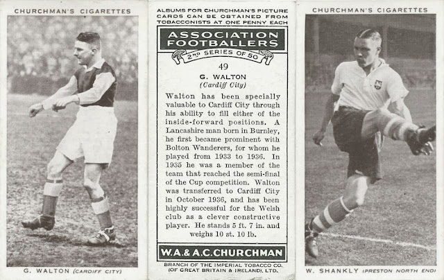 - Card #... 1939 Series 2 Churchman ' W.A. & A.C - 'Association Footballers 