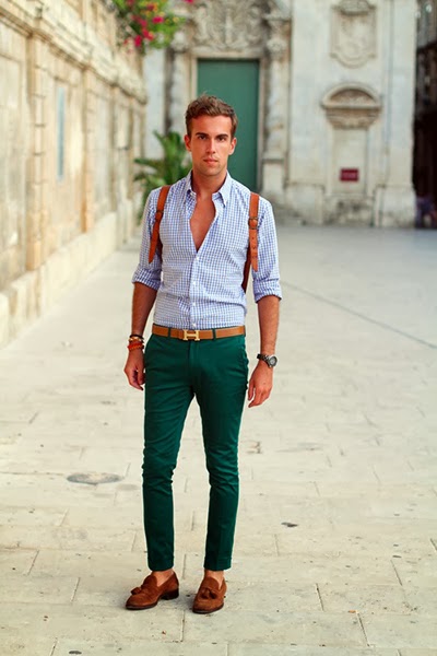 camisa masculina verde esmeralda