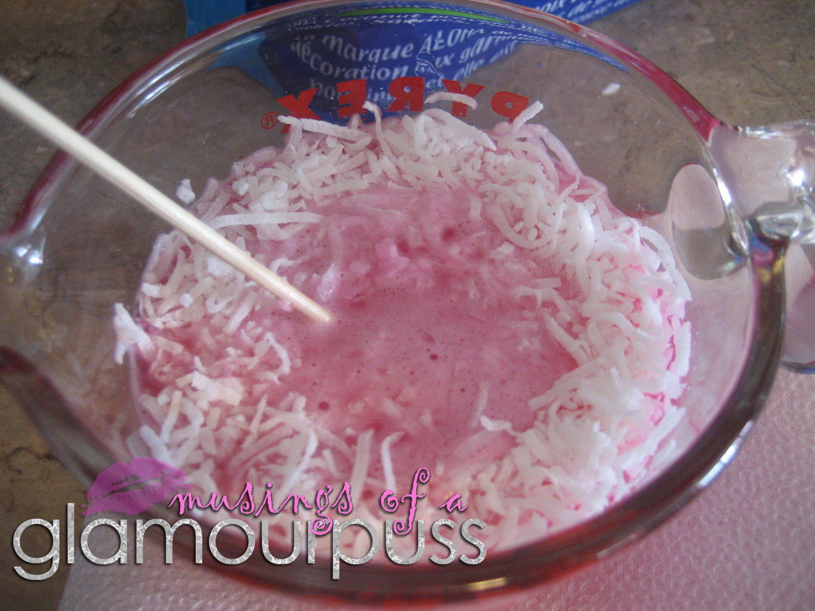 Musings of a Glamourpuss How to Dye Coconut