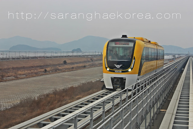 Maglev train running 8 mm above the rail