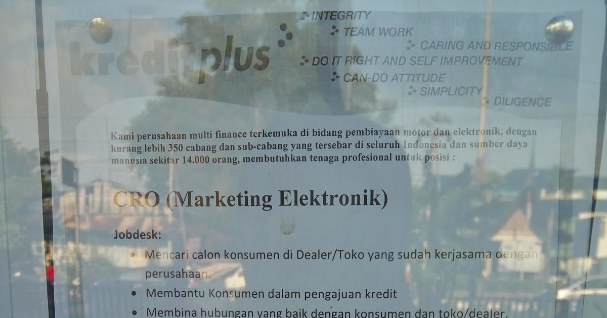 Lowongan Kerja Cro Kredit Plus Adsanjaya