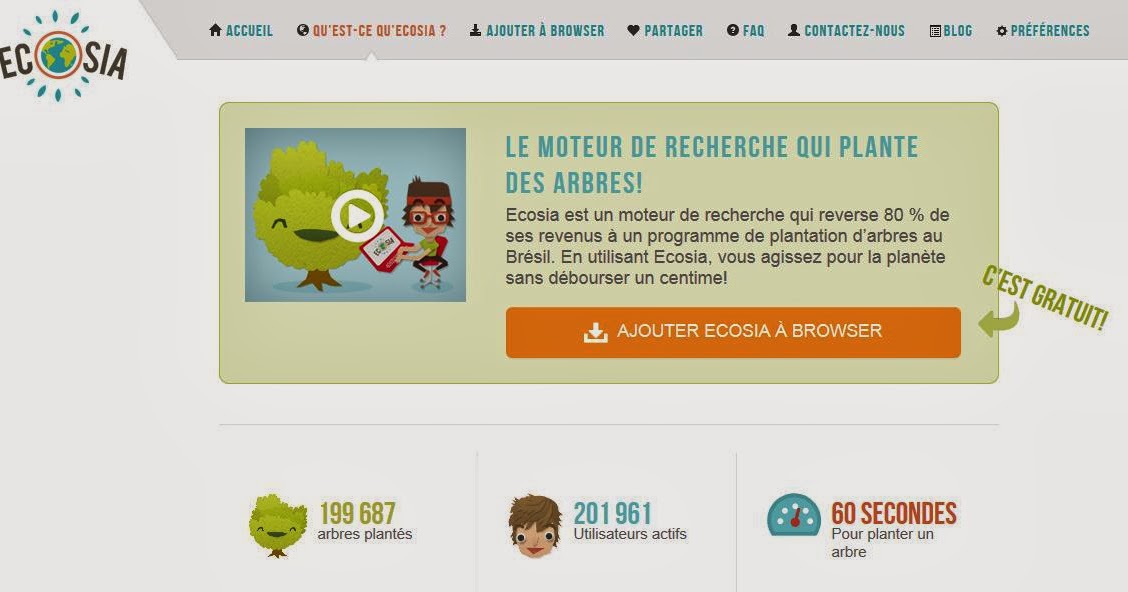 Moteur De Recherche Internet Qui Plante Des Arbres A la découverte des sites Internet: Ecosia Le moteur de recherche qui