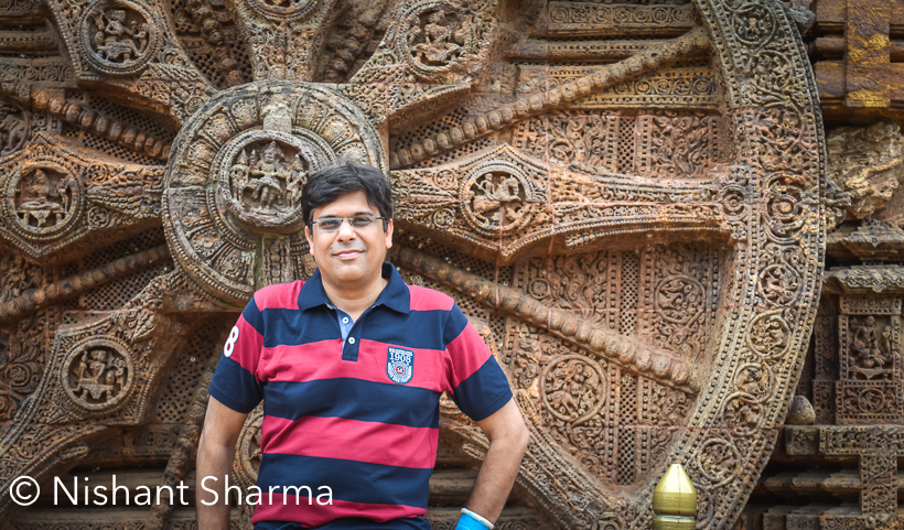 While in Bhubaneshwar ( Odisha , we planned to drive to Konark Sun Temple and witness it's grandness & heritage.Temple has beautifully carved stone wheels, pillars and walls. A lot of portions of temple are in ruins, although remained part is being maintained. Some work was happening when we visited the temple this month (july’2016).Sun Temple in Konark is 65 kilometers from Bhubaneshwar and 35 km from Puri.ASI maintains the temple and it’s a UNESCO World Heritage Site. Konark Sun temple is also featured in the list of 7 wonders in India, along with Meenakshi Amman Temple of Madurai, Dholavira of Gujarat, Red Fort of Delhi, Jaisalmer Fort of Rajasthan, Nalanda of Bihar and Khajuraho of MP.The name Konark comes from Sanskrit words - Kona and Ark. Europian sailors had 2 important temples in this part of India - Konark Sun Temple and Jaganath Temple in Puri, which are called Black Pagoda and White Padoga respectively.Konark Sun Temple has used iron beams for it’s structure. It was made to look like Surya-Rath (Chariot of Sun God). There are 12 carved stone wheels which are 3 meters wide and is pulled by a set of seven horses, which you see on entry gate of the temple. It followed popular Kalinga Architecture.Maintenance of Konark Sun Temple was in progress and it made us feel good about the care ASI is taking of these beautiful heritage buildings in India. Although it made us worry about the way these structures are restored. Plain stones without any carving are being added to give support to the structure. It's understandable that same carving might be difficult to achieve but some creative stuff can be done. More than structure, the craved stones are decaying with time and wondering if there is a good way to avoid it. I am sure ASI must thinking about all these things.Konark Sun Temple is one of the most visited tourist places in Odisha and it's considered as one of the most popular places to visit around Bubaneshwar. We didn't want to miss and happy that it was a nice experience to be there. Although the weather was not suitable, but we had fun.There are some interesting facts about the architecture of Konark Sun Temple. Original temple had one part of the compound, which was 70 mgr high. Now the highest structure of the Sun Temple is 30 meters high, which is essentially the audience hall along with smaller structures like Dance hall and Dining hall.Orissa Tourism website  lists few interesting details around history behind this temple.Surrounding of the Konark Sun Temple is pretty green and the weather made it greener for us.We had great time roaming around this beautiful campus of Konark Sun Temple, which has lot to surprise you and make you think how it was built many centuries ago. Here we tried to click family selfie with our DSLR  and it came out well :)These are the Ashvas (horses) of Surya Rath. Somehow the faces are different and I am not sure why. There must be some reason behind these shapes.