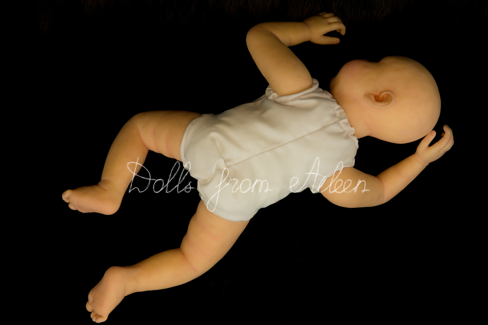 ooak posable baby doll view from behind