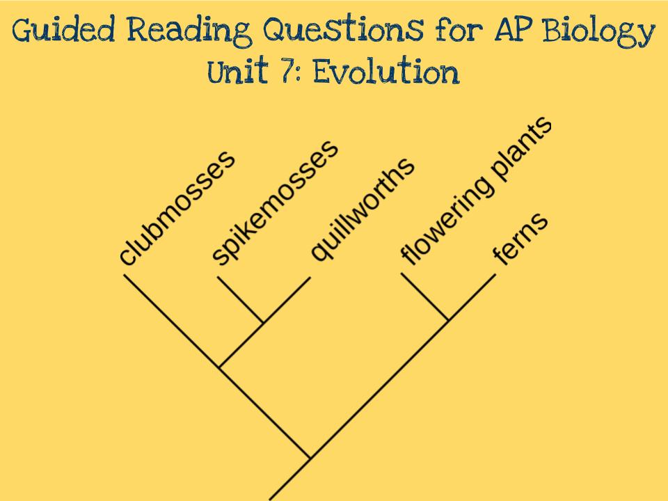 Biology by the Math Mom Unit 7 Reading GuidesEvolution