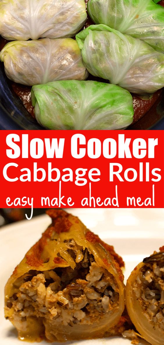 Slow Cooker Cabbage Rolls Make Ahead Meal Idea healthy meals recipe