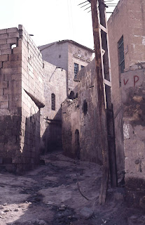 residential streets in the oldest part of urfa