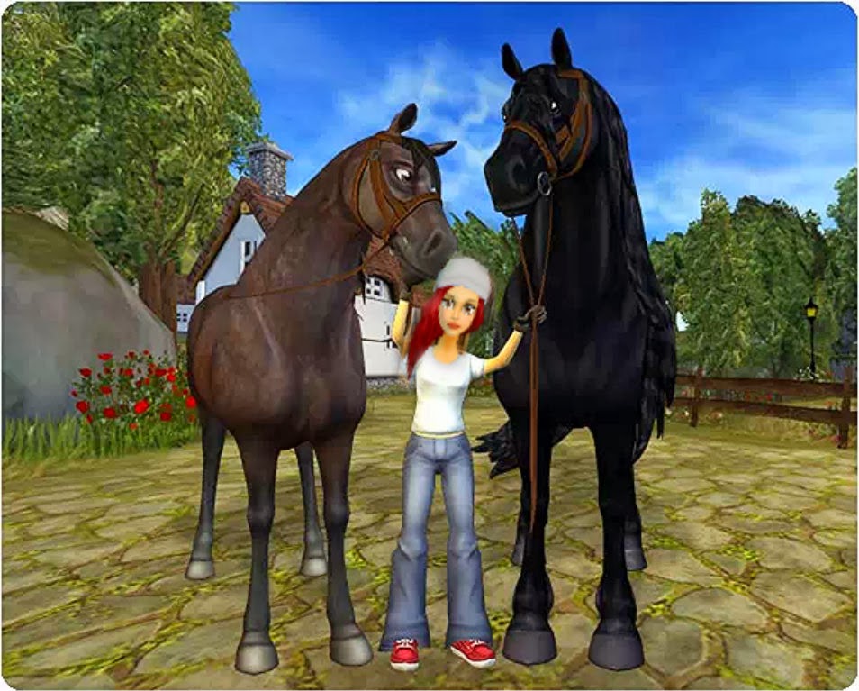 Девушка игра лошади