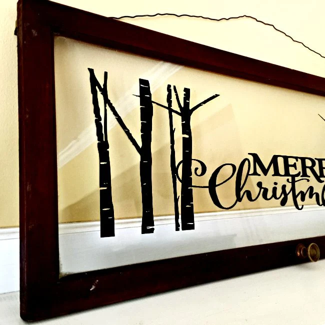 Repurposed Christmas window art and other blog hop Christmas Favorites