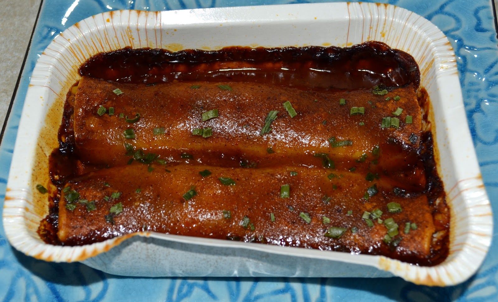 With Kale on Top! Amy's Black Bean & Vegetable Enchilada
