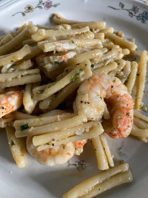 Aglio Olio Pasta with Shrimps