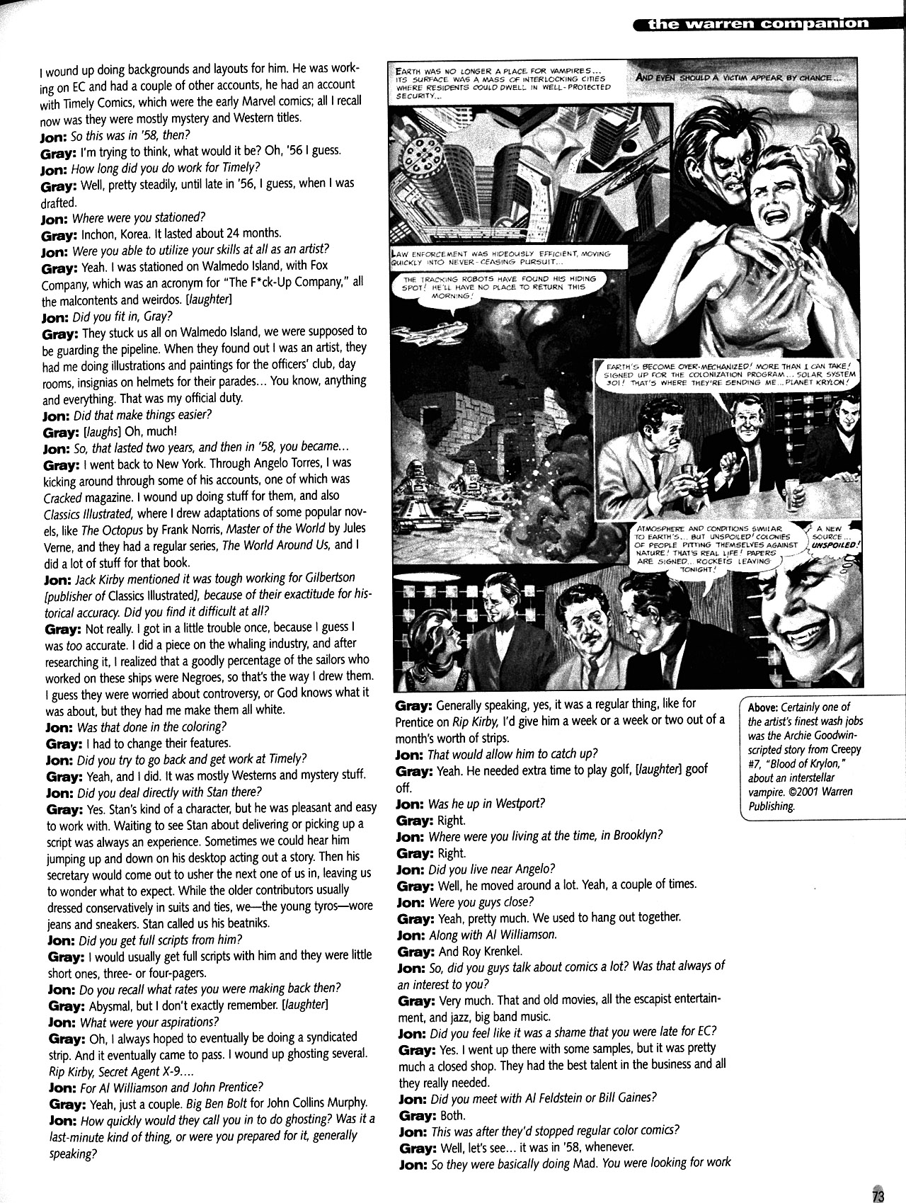Read online Warren Companion comic -  Issue # TPB (Part 1) - 73