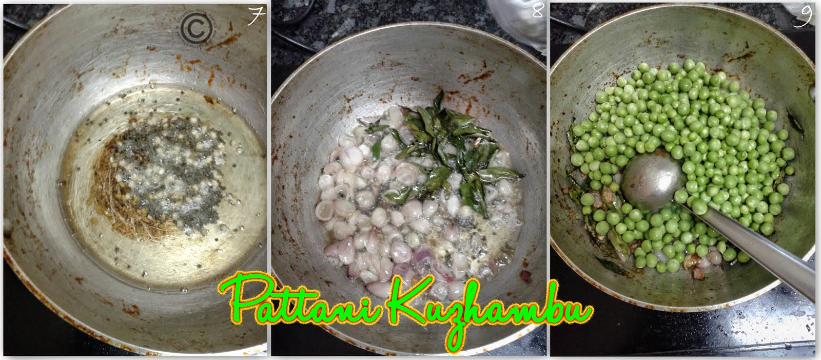 VIRUNTHU UNNA VAANGA PATTANI KUZHAMBU I SOUTH INDIAN GREEN PEAS GRAVY