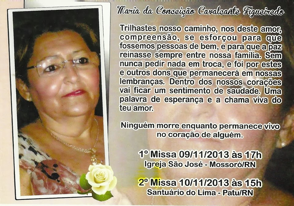 A Folha Patuense CONVITE MISSA 30 DIAS DE FALECIMENTO A Folha Patuense CONVITE MISSA 30 DIAS DE FALECIMENTO