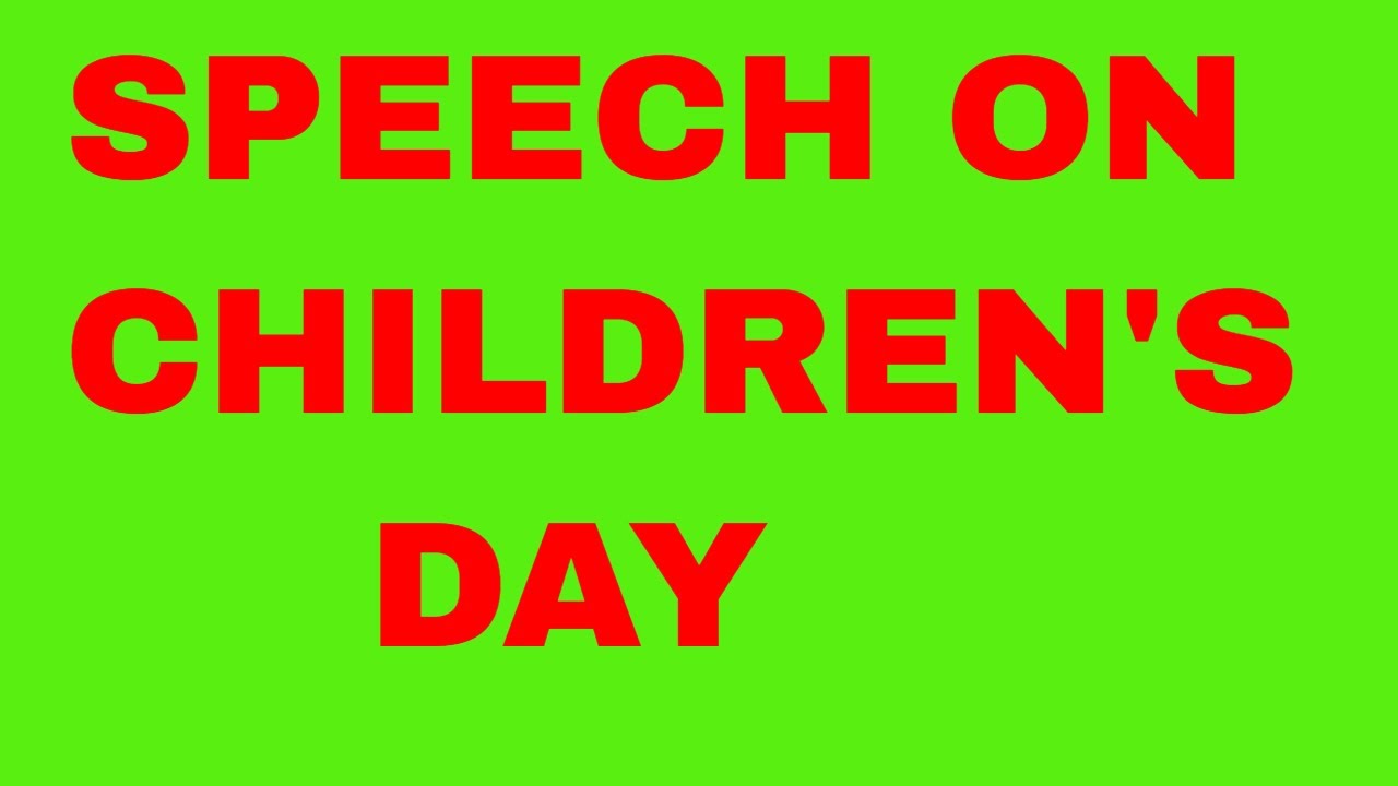 Children Day Speech in Simple Word And Easy Language