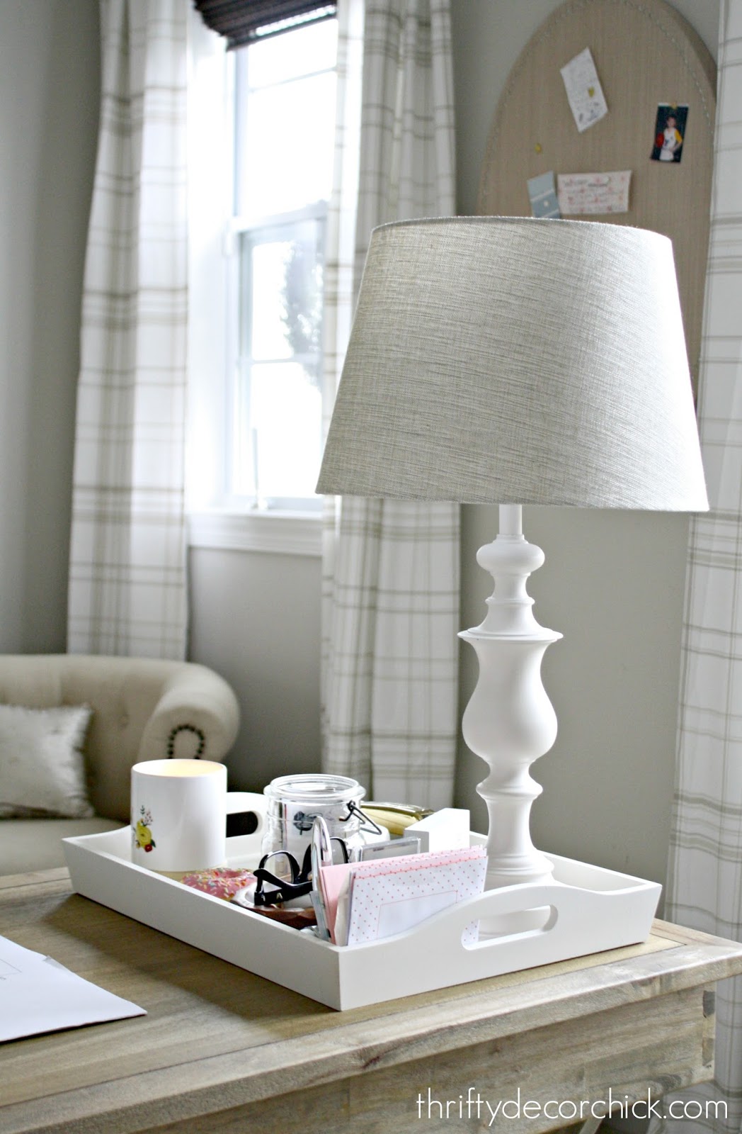 How to hide lamp cords, Thrifty Decor Chick