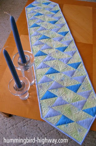 Up One Side Quilted Table Runner pattern