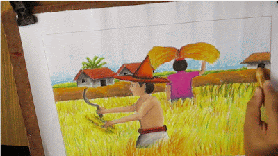 Teknik menggambar pemandangan desa Teknik menggambar pemandangan desa dengan mudah