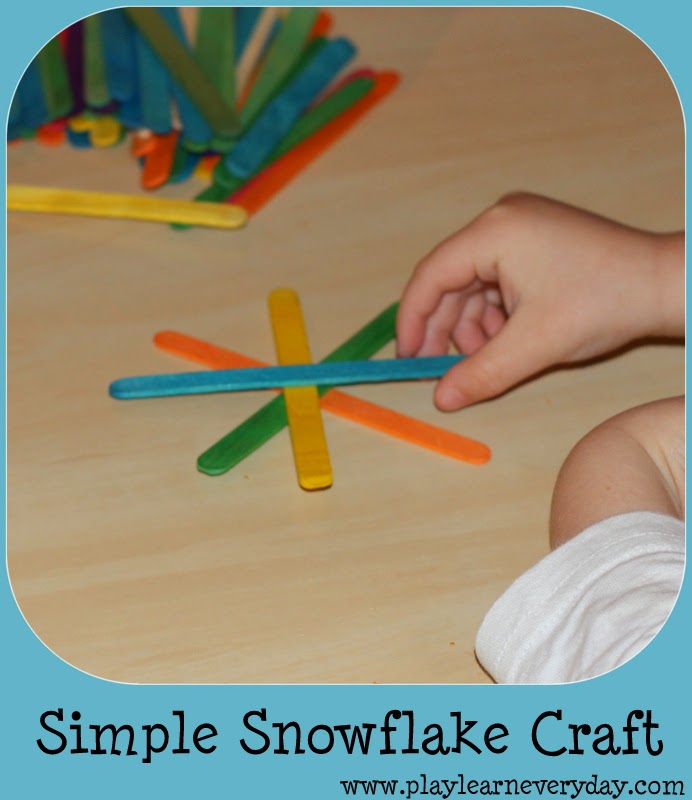 Popsicle Stick Snowflake Craft - Toddler at Play