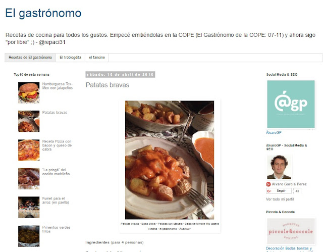 Recetas TOP10 de El Gastrónomo en abril 2016 - Hamburguesas - Pizza - Tortilla de cebolla - Patatas bravas - Fumet - Estofado de jabalí y Pringá del cocido madrileño - ÁlvaroGP - Álvaro García - Recetas de el gastrónomo - el troblogdita Recetas TOP10 de El Gastrónomo en abril 2016 - Hamburguesas - Pizza - Tortilla de cebolla - Patatas bravas - Fumet - Estofado de jabalí y Pringá del cocido madrileño - ÁlvaroGP - Álvaro García - Recetas de el gastrónomo - el troblogdita