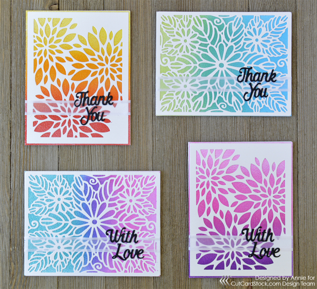 Easy Ombre Glitter Card Set
