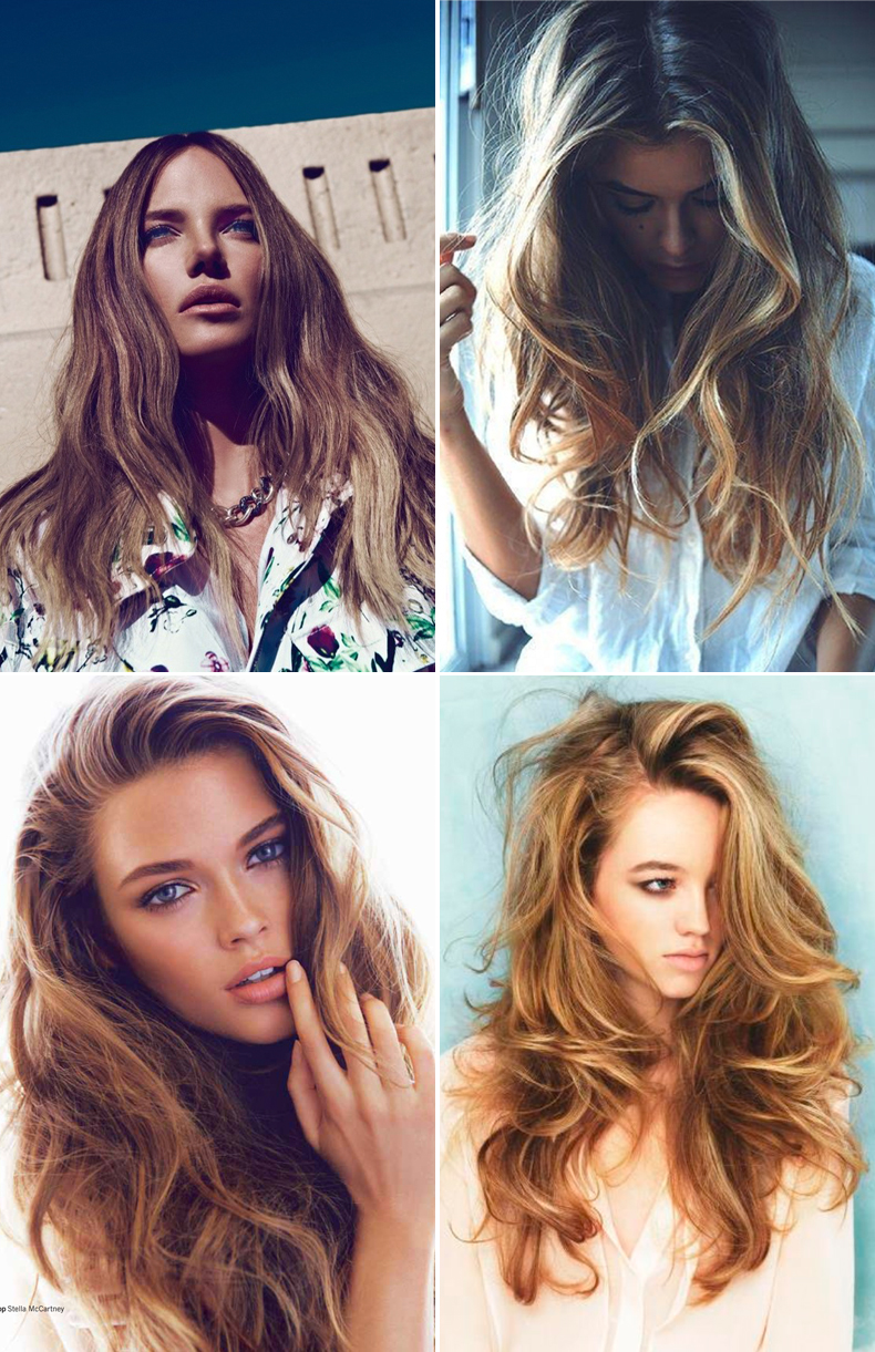 Long Hair Collage Vintage